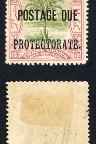 North Borneo SGD39a 3c Perf 14.5-15 Post Due M/M (hinge remainder) Cat 50 Pounds