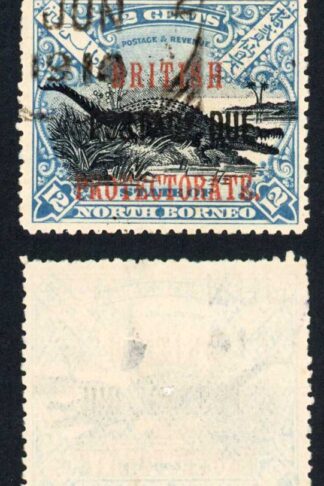 North Borneo SGD46 12c Black and Dull Blue Post Due used Cat 28 Pounds