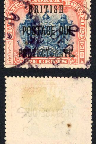 North Borneo SGD49 24c Perf 13.5-14 Post Due Used Cat 55 Pounds