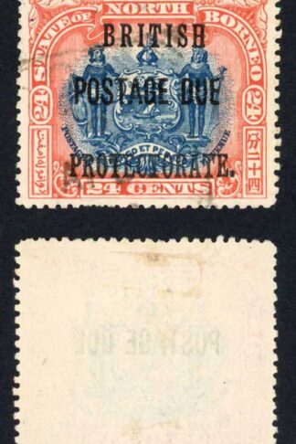 North Borneo SGD49 24c Perf 13.5-14 Post Due Used Cat 55 Pounds