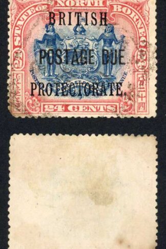 North Borneo SGD49a 24c Perf 14.5-15 Post Due Used Cat 85 Pounds