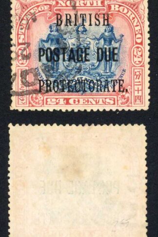North Borneo SGD49a 24c Perf 14.5-15 Post Due Used Cat 85 Pounds