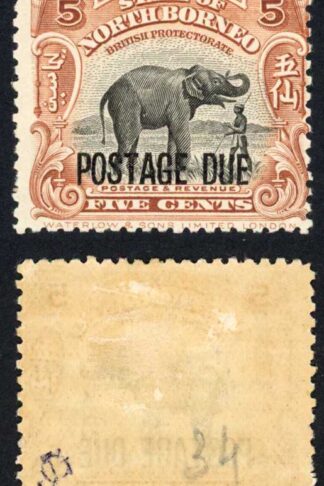 North Borneo SGD79 5c Post Due M/M Cat 25 Pounds