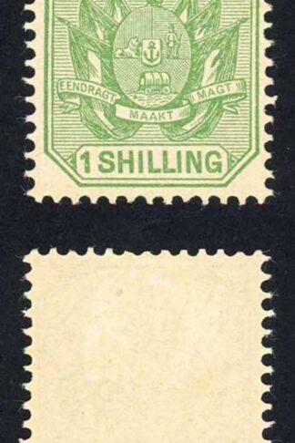 Transvaal SG204 1/- yellowish-green M/M (hinge remainder) Cat 24 pounds