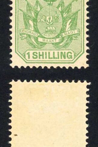 Transvaal SG204 1/- yellowish-green M/M (hinge remainder) Cat 24 pounds