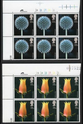 SG1347/50 1987 Flowers Cylinder Blocks of 6 Set U/M