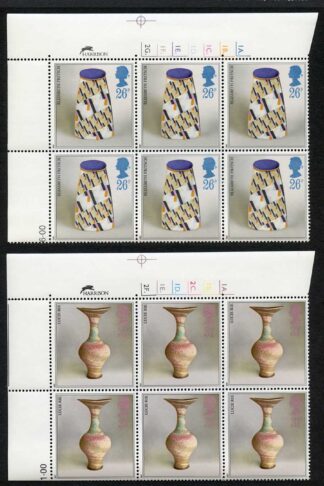 SG1371/74 1987 Pottery Cylinder Blocks of 6 U/M