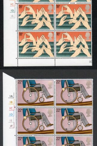 SG1147/50 1981 Disabled Cylinder Blocks of 6 U/M