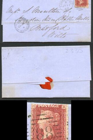 Penny Star (SB) REUSED on Cover to Bradford Wilts
