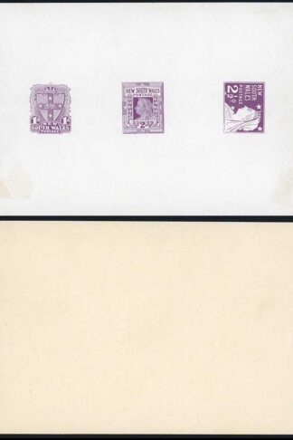 New South Wales SG288/95 1d 2d and 2 1/2d Die Proof in Reddish Lilac