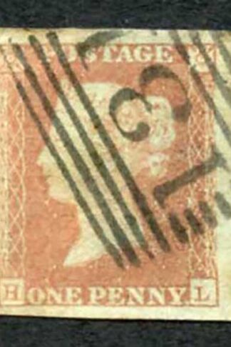 1841 Penny Red (HL) couple of bends BIG Margined Stamp