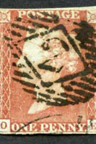 1841 Penny Red (OK) Fine Four Margins