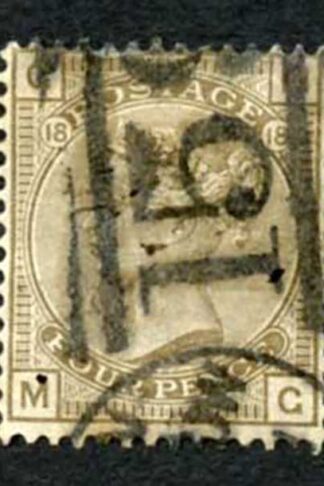 SG160 4d grey-brown wmk Crown Plate 18 Cat 75 pounds
