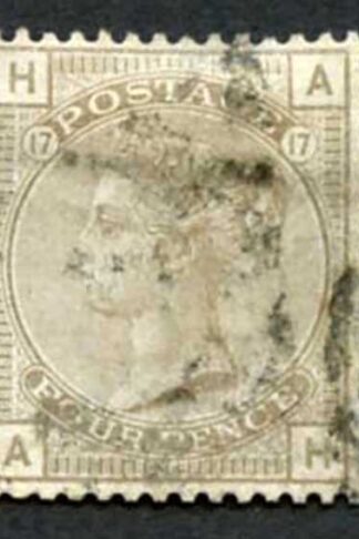 SG160 4d grey-brown wmk Crown Plate 17 Cat 80 pounds