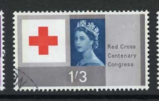 SG642p-4p 1963 Red Cross phos used