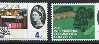 SG651p-4p 1964 Geographical Phos M/M (1/6 has a bend)