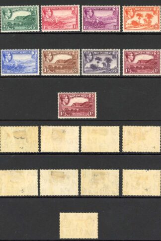 Montserrat SG101/8 KGVI Part Set 8 ALL PERF 13 with extra 1/- M/M cat 168
