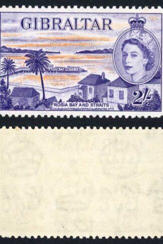 Gibraltar SG155a QEII 2/- Orange and Violet U/M