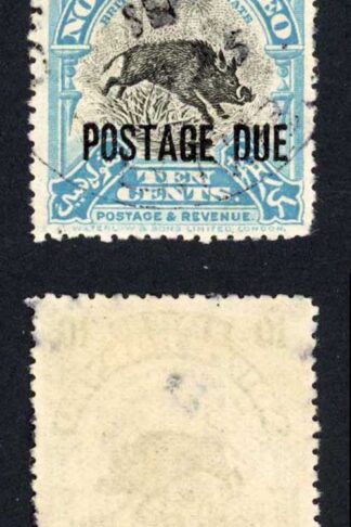 North Borneo SGD63 10c opt at foot Perf 14 Jesselton 25 Sept 25 pmk Cat 19
