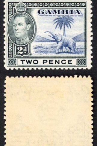 Gambia SG153 2d blue and black M/M Cat 15 pounds (1)
