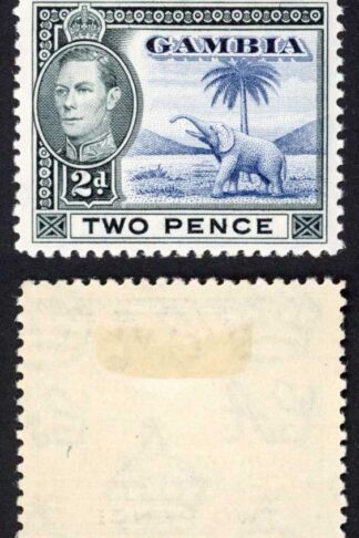 Gambia SG153 2d blue and black M/M Cat 15 pounds (2)