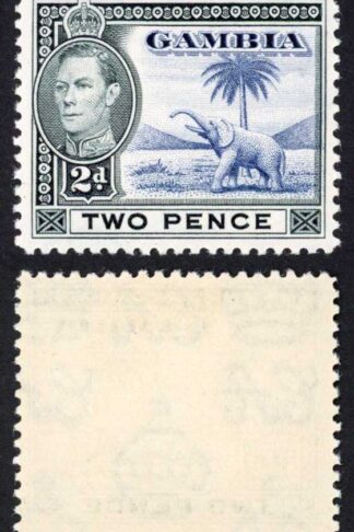 Gambia SG153 2d blue and black M/M Cat 15 pounds (3)