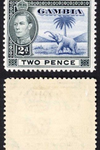 Gambia SG153 2d blue and black M/M Cat 15 pounds (4)