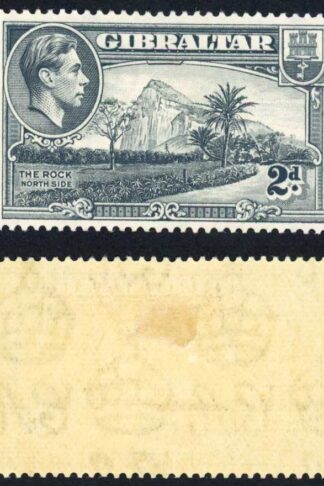 Gibraltar SG124 2d grey Perf 14 M/M Cat 35 pounds (1)