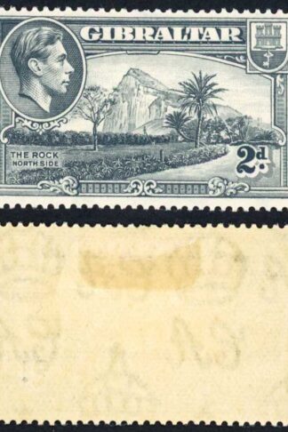 Gibraltar SG124 2d grey Perf 14 M/M Cat 35 pounds (2)