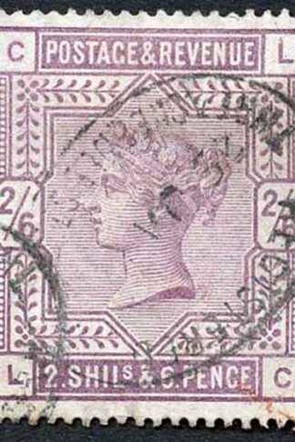 SG178 2/6 Lilac (LC) White Paper Registered Postmark cat 160