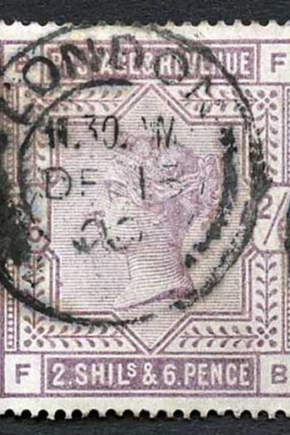 SG178 2/6 Lilac (FB) White Paper London Postmark cat 160