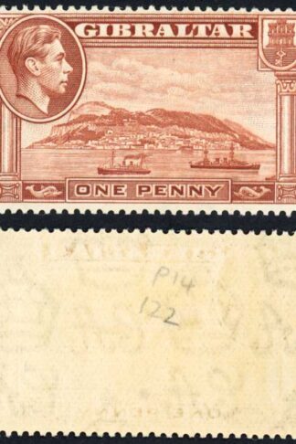 Gibraltar SG122 1d Yellow-brown M/M