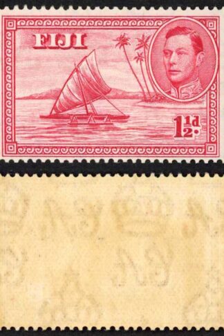 Fiji SG251 KGVI 1 1/2d Carmine Die I U/M