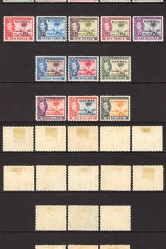 Gambia SG150/61 1938-46 KGVI Set of 16 M/M