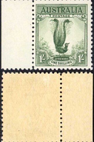 Australia SG140 1932 Lyrebird 1/- green M/M Cat 45 pounds
