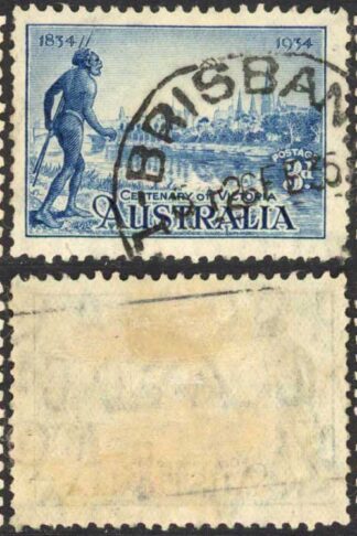 Australia SG147/9 1934 set of 3 mixed perf (3d tiny tear at base)