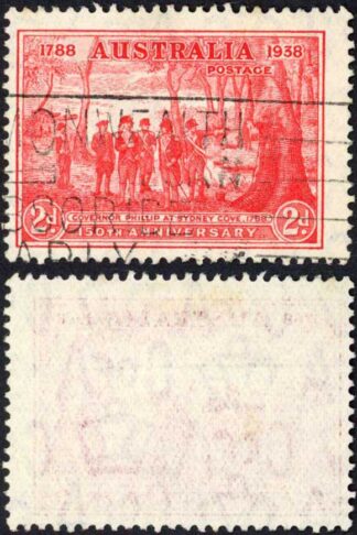 Australia SG193a 1937 Foundation of NSW 2d with TAIL FLAW Cat 140 pounds