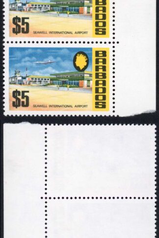 Barbados SG467 1970 Five Dollar Seawell International Airport Pair U/M
