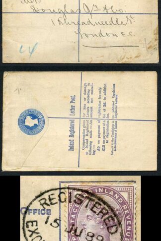 SG172 1d Lilac Die II 16 Dots Fine Used on Registered Cover to London