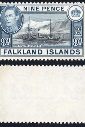 Falkland Is SG157 9d black and grey-blue M/M Cat 28 pounds