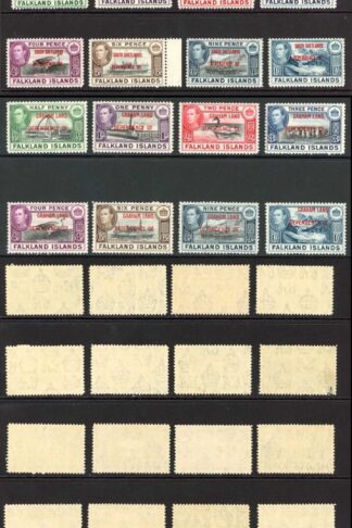 Falkland Is Dep SGA1/D8 KGVI Overprint Set M/M Cat 88 pounds
