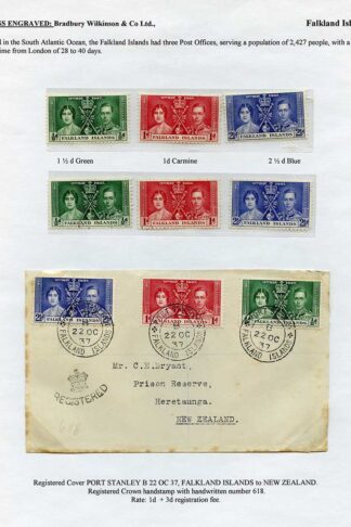 Falkland Is 1937 Coronation Page
