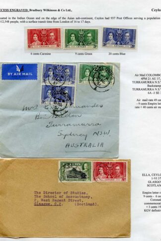 Ceylon 1937 Coronation Page