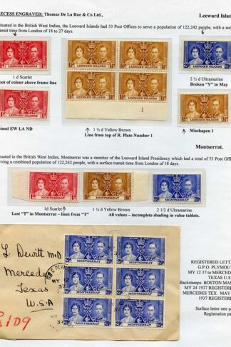Montserrat 1937 Coronation Page