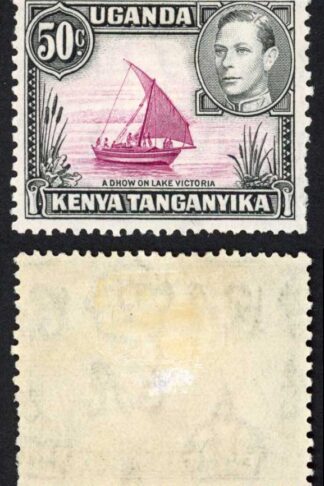 KUT SG144 KGVI 50c Purple and Black Wmk Mult Script CA M/M