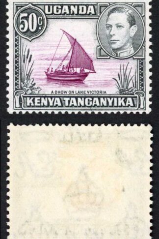 KUT SG144 KGVI 50c Purple and Black Wmk Mult Script CA M/M