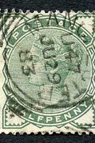 SG164 1/2d Deep Green Fine Used (Small thin) Cat 22