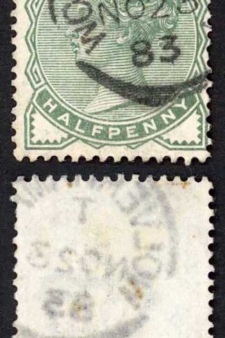 SG164 1/2d Deep Green Fine Used Wolverhampton CDS Cat 22