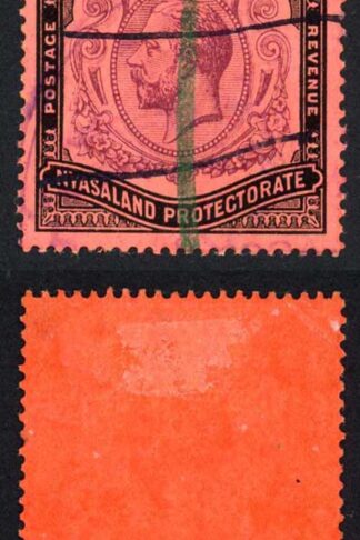 Nyasaland SG98 One Pound wmk crown CA fiscal used (corner crease)