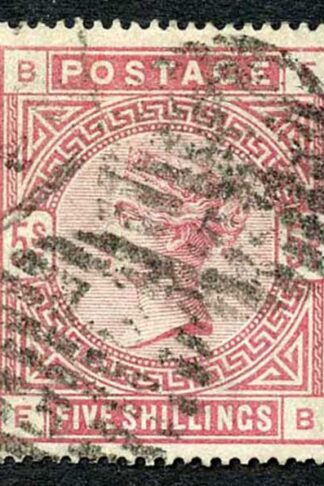 SG180 5/- Rose (EB) White Paper cat 250